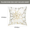 thumbnail image 4 of PiccoCasa Polyester Flower Print Throw Pillow Covers for Sofa, 18"x18", 2Pcs, 4 of 7