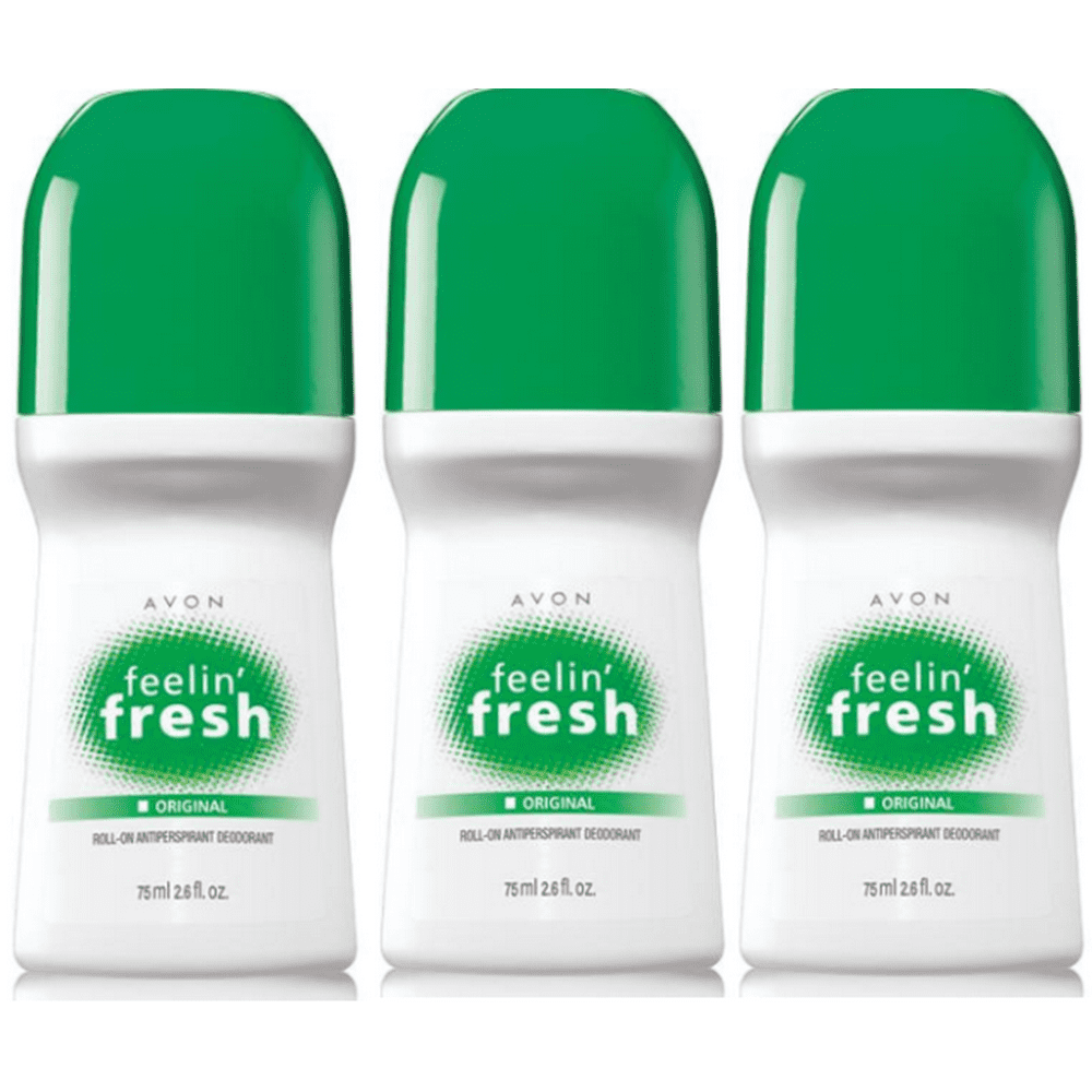 Avon Feelin' Fresh Original RollOn AntiAntiperspirant Deodorant 75 ml Lot of 3