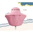 thumbnail image 5 of UPF 50+ Sun Protection Hat for Unisex Adult UV Solar Protection Wide Brim Outdoor Beach Fishing Bucket Bonnie Cap Visor with Neck Flap Breathable Mesh Lightweight Foldable Windproof B Light Pink, 5 of 5