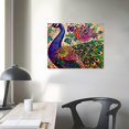 thumbnail image 4 of Orinice Peacock Flower Pattern Fine Art Aesthetic Poster & Print Wall Painting for Home Decor 16x12in, 4 of 6