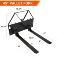 thumbnail image 2 of Mescukay 46" Heavy-Duty Tractor Pallet Forks, 3200lbs Capacity, Quick Attach Bucket Forks with Hitch Ball, Versatile Loader Forks for Farms, Warehouses, Construction Sites, 2 of 8