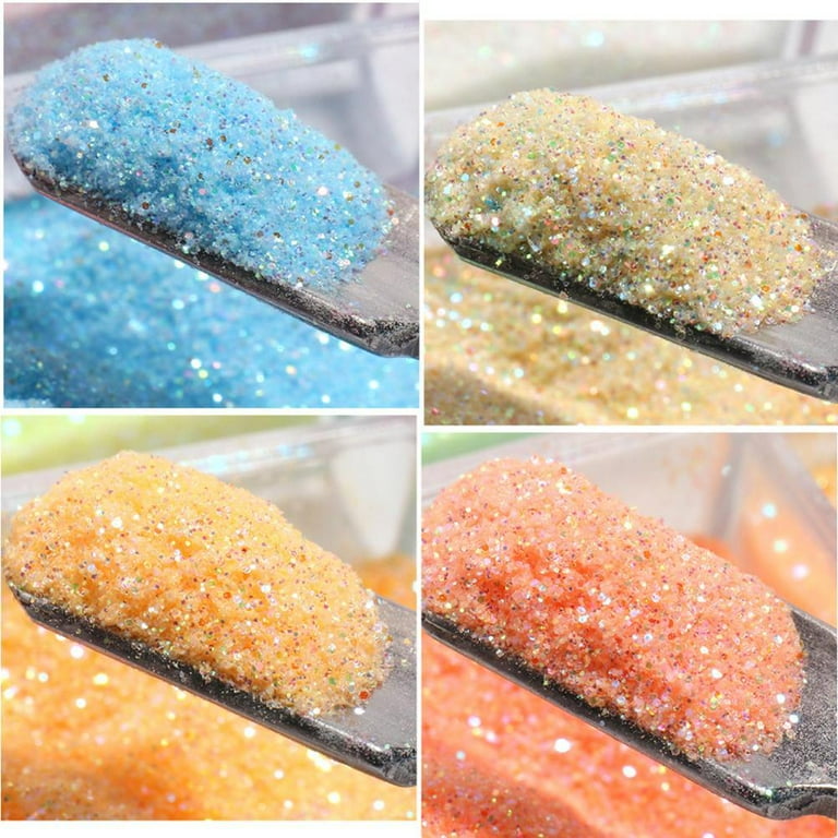 Toma 6 Colors Luminous Nail Powder Glow in The Dark Neon Pigment Sequins  Nail Art Glitter Nail Art Supplies for Women Girls