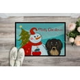 thumbnail image 2 of Caroline's Treasures BB1833JMAT Snowman with Longhair Black and Tan Dachshund Door Mat, Indoor Rug or Outdoor Welcome, 2 of 4