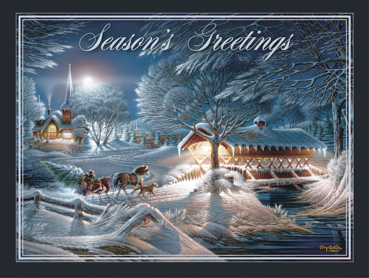 CLASSIC CHRISTMAS CARDS, EVENING FROST - Walmart.com