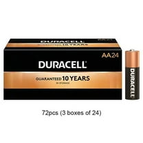 72-Pack AA Duracell Coppertop MN1500 Alkaline Batteries
