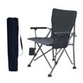 thumbnail image 4 of Silla plegable para acampar con asiento acolchado y reposapiés, silla de playa, silla de Camping portátil para senderismo, ocio, Picnic en la playa Negro, 4 of 8
