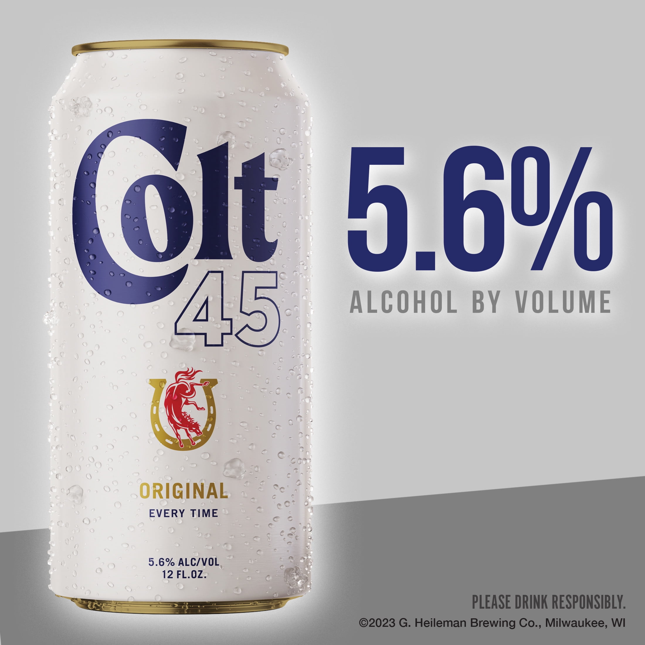 Colt 45 Malt Liquor, Domestic Lager, 12 pack, 12 fl oz Can, 5.6% ABV