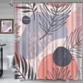 thumbnail image 2 of Botanical Shower Curtain Abstract Tropical Plants Leaf Shower Curtain Boho Boy Girl Bathroom Art Decor Curtain Geometric Tub Decoration Curtain 180x20, 2 of 5