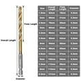 thumbnail image 5 of EcoNesxp 5mm Titanium Coated HSS Metric Drill Bit Set 1pcs Hex Shank Drill Bit Set 13pcs Hex Shank Drill Bit Set 1mm Titanium Coated HSS Metric Drill Bit Set, 5 of 5