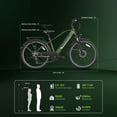 thumbnail image 2 of YareYi Roamer 26" Electric Bike for Adults, 750W Rated Motor Commuter Ebike with 48V 11Ah Removable Battery, 62-Mile Range, 28 MPH, 7-Speed, Green, 2 of 8