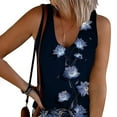 thumbnail image 2 of Vest Tops for Women Summer Casual Ribbed Sleeveless T Shirts Tanks Loose Comfy V Neck Henley Tops Camisole Trendy Cute Floral Printed Tank Tops Ladies Summer Tops Beach Cami Tops, 2 of 5