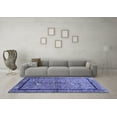 thumbnail image 3 of Ahgly Company Indoor Square Abstract Blue Contemporary Area Rugs, 4' Square, 3 of 4