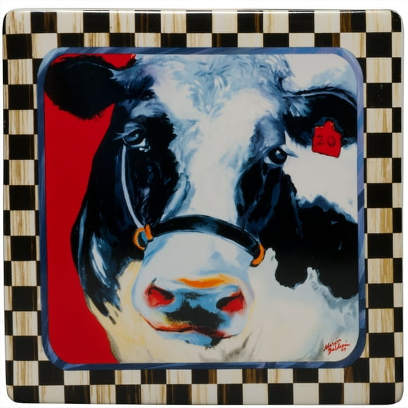 Moo-Moo Vache Encadrée Plaque d'Art