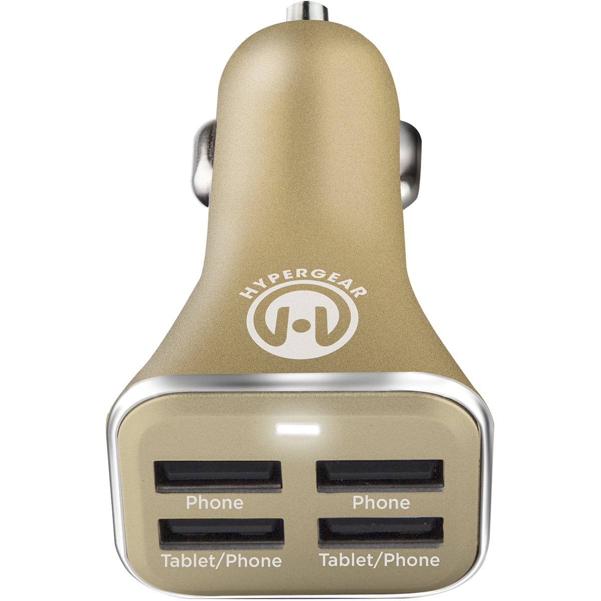 HyperGear HighPower 6.8 Amp Output Quad USB Car Charger Gold