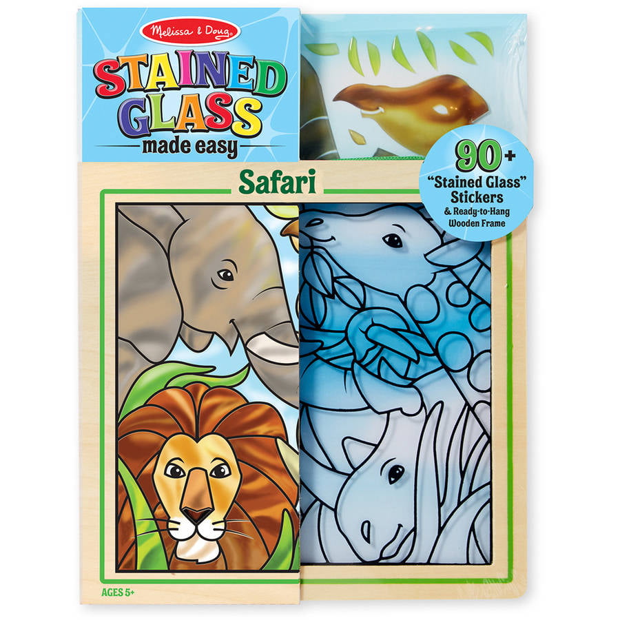 Princess 100 Stickers Wooden Frame Melissa /& Doug Stained Glass Made Easy Activity Kit