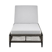 Armen Living Alegria Outdoor Aluminum Adjustable Chaise Lounge Chair in Gray