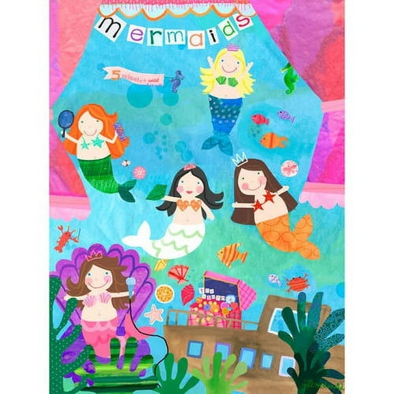 Oopsy Daisy's Mermaid Performance Canvas Wall Art, Size 14x18