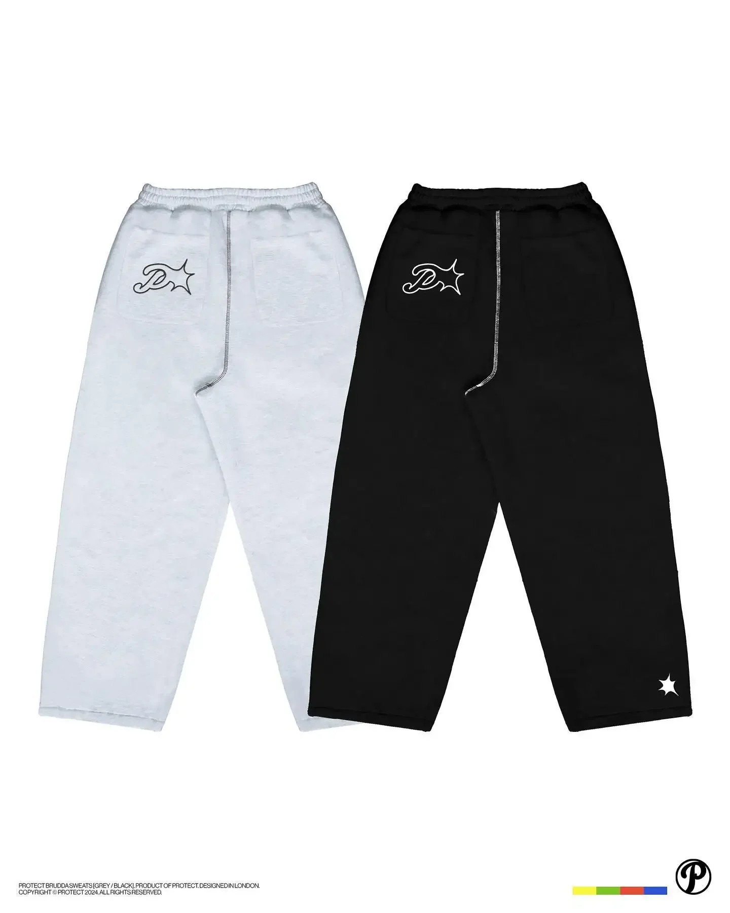 Y2K Style Baggy Sweatpants - Womens Kpop Dark Grey Trousers, Hippie Embroidery, Korean Harajuku Track Pants, Trendy Female Bottoms From Womens Pants & Capris - Price 34.0 - View #10
