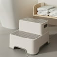 thumbnail image 2 of Portable Step Stool Bathroom Anti Slip Two-step Ladder: Suitable for Toilet Training and Sink - Plastic, No Electricity Required, 2 of 7