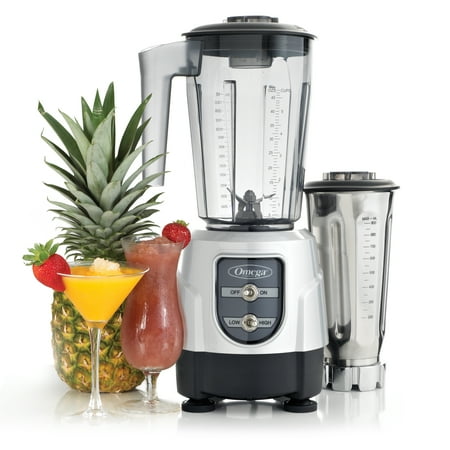 

Omega Blender with 32 oz. Stainless Steel & 48 oz. Tritan Blending Containers BL390S