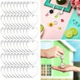 thumbnail image 3 of YIEMEEN 30/60x Acrylic Keychain Blanks Heart Shaped Pendant for DIY Keychain Craft, 3 of 10