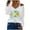 B-White, variant on Cold Shoulder Tops for Women St. Patrick's Day Shamrock Graphic Tees Dressy Casual V Neck Blouse Black L