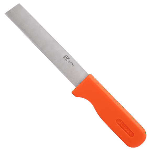 Zenport K116 Crop Harvest Knife, Produce, 6 Inch Stainless Steel Blade, Orange