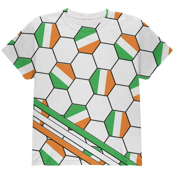World Cup Ireland Soccer Ball All Over Youth T Shirt Multi YSM
