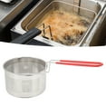 thumbnail image 1 of Stainless Steel Deep Fryer Basket with Handle, 304 Stainless Steel Fine Hole Frying Basket for French Chips Onion Rings Chicken Pasta, Easy to Clean, Perfect for Parties, 1 of 7