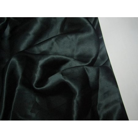 100% Silk Satin fabric 54" wide midnight green 75 grams [20 momme] [12998]