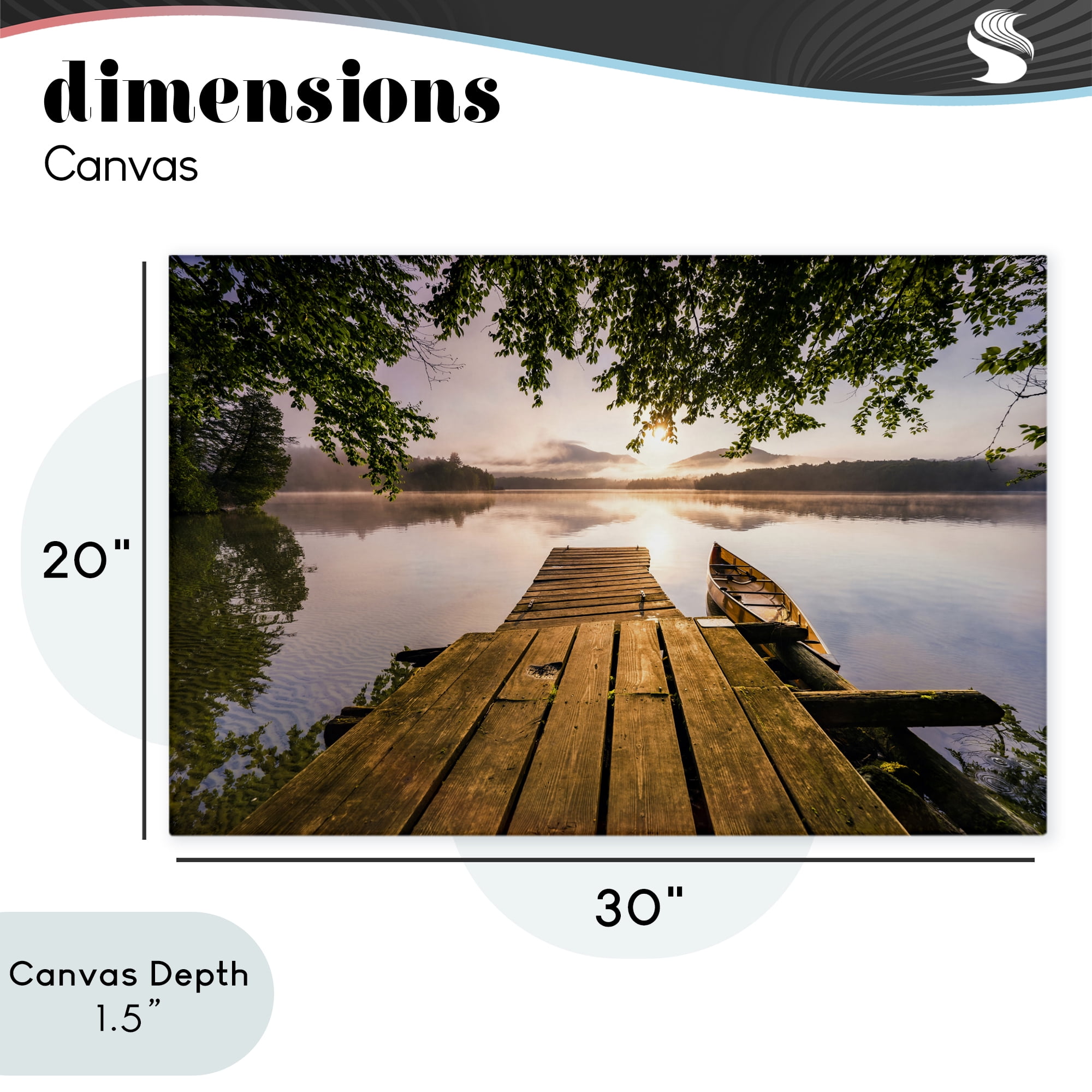 Stupell Industries Misty Morning Light on Lake Canvas Wall Art, design by Jonathan Zaharek