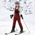 thumbnail image 2 of Kogui Snow Bib Boys Kids Snow Pants Insulated Waterproof Windproof Snowboarding Ski Pants Winter Warm Outdoor Sports Snow Bibs Activewear Size 12-13 (Wine,12-13 Years), 2 of 8