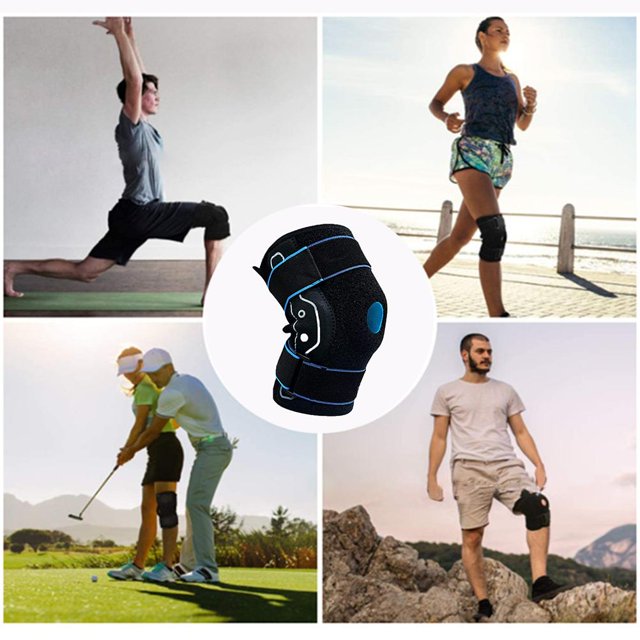 Knee Braces with Side Stabilizers Adjustable Knee Compression Support Brace Discomfort Relief Brace