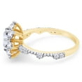 thumbnail image 4 of 1 2/3 ct. t.w 6.5MM Round Cut Lab Created Moissanite Diamond Halo Flower Wedding Engagement Ring For Women In 14K Solid Yellow Gold (G-H Color, VVS1 Clarity, 1.65 Cttw)-8, 4 of 7