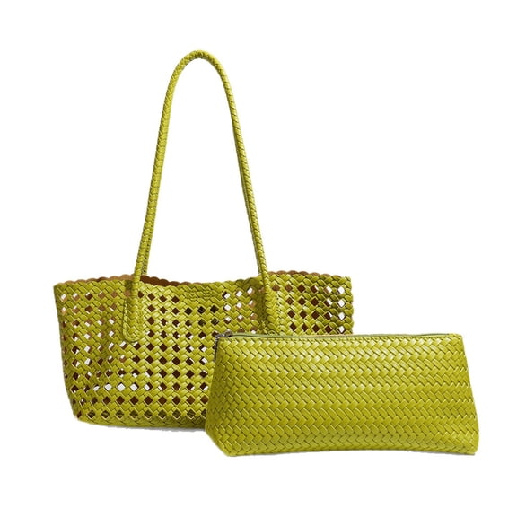 Healthloop Woven Tote Bag for Women, Large Capacity Summer Beach Shoulder Handbag