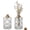Clear / Rope (Set of 2), variant on CozyNestFinds Small Clear Glass Reed Diffuser Bottles, Vintage Embossed Apothecary Style Flower Bud Vases with Cork Lids, Set of 2