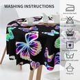 thumbnail image 6 of Butterfly Tablecloth, Butterfly Party Table Cloth for Party Decoration, Round 60 Inch, Butterfly Bird Flower Themed Tablecloths for Dinner Kitchen Party Picnic, 6 of 6