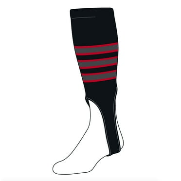 TCK Baseball Stirrups Medium (200D, 7in) Black, Red, Graphite