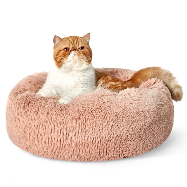 Cama Calmante Bedsure para Gatos de Interior Lavable Rosa