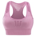 thumbnail image 4 of Lovskoo 2024 Women's Sleepwear & Underwear Hollow Wireless Sports Bra Breathable Shockproof Racer Back Yoga Fitness Tank Top Pink-S, 4 of 9