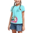 thumbnail image 3 of Gibobby Blusas Elegantes Mamá, la camisa para niños pequeños, niñas, último nervio, regalo del día de las madres, camisa de moda sólida para niños, camiseta para niños（Aqua， 5-6 Años), 3 of 5