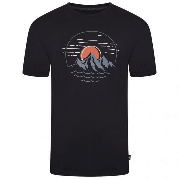 Dare 2B - Camiseta Dubious II Atardecer para Hombre (Negro)