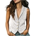 thumbnail image 2 of YanHoo Womens Velvet Vest Vintage Sleeveless V-Neck Button Down Waistcoat Casual Going Out Party Outfits, 2 of 6