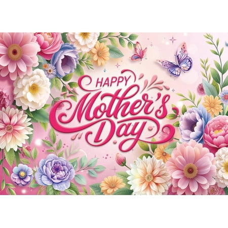7x5FT Happy Mothers Day Backdrop Pink Flowers Happy Mother s Day Background Mothers Day Decorations Photography Background Party Supplies Photo Booth Props 7x5FT Happy Mothers Day Backdrop Pink Flowers Happy Mother s Day Background Mothers Day Decorations Photography Background Party Supplies Photo Booth Props