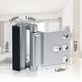 thumbnail image 7 of Lumiadot 2Pack Home Security Door Reinforcement Lock Childproof, Add High Security to Home Prevent Unauthorized Entry, Aluminum Construction Finish, Silver, 7 of 7