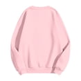 thumbnail image 3 of Sweatshirt for Women Oversized Minimalist Script Letter Graphic Crew Neck Long Sleeve Pullover Casual Loungewear Top Fall Winter Oversized Sweatshirts Pink L, 3 of 3