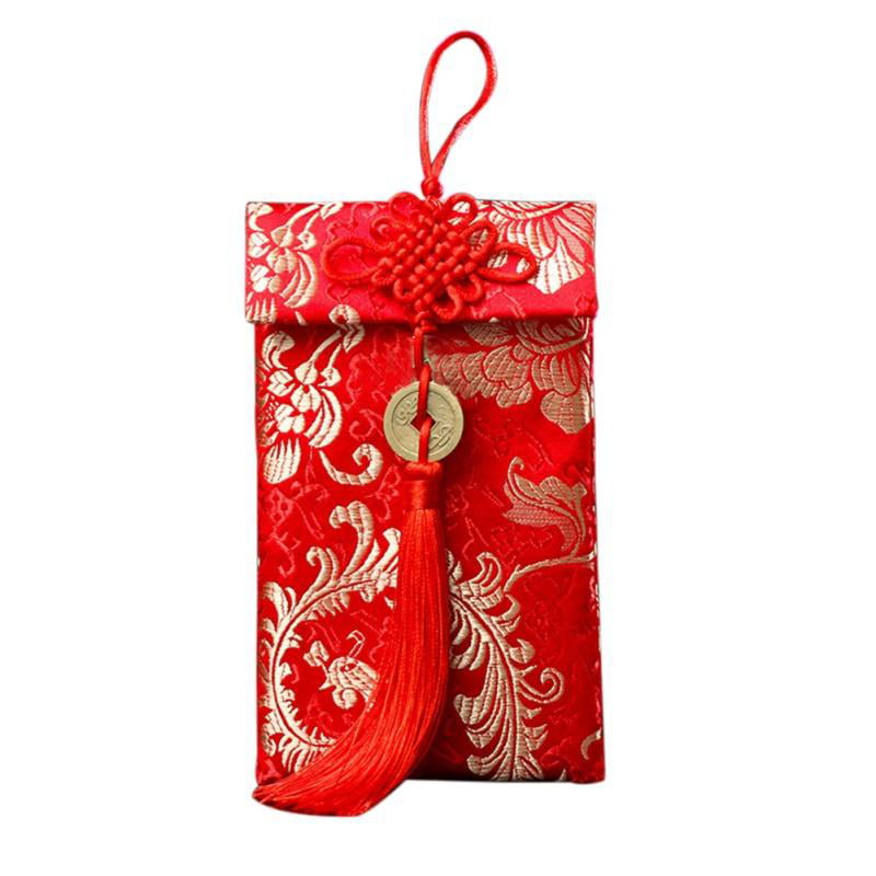 Chinese Silk Red Envelopes,Card Envelopes Gift Wrap Bags Red Lucky ...