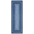 thumbnail image 3 of GlowSol 2'x8' Runner Rug Modern Braided Print Runner Rug Washable Non Slip Low Pile Runners for Kitchen Hallway Laundry, Navy Blue, 3 of 8