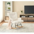 thumbnail image 2 of LAFGUR Rocking Chair Nursery ,Teddy Fabric Glider Rocker ,Noiseless Rocking Bedroom Chairs for Adults,Modern Rocking Accent Chairs Glider Recliner for Living Room, Bedroom,Offices, 2 of 9