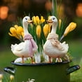 thumbnail image 6 of Set of 2 Creative Couple Goose Decorative Garden Stakes, New Fun Metal Yard Art, Garden Stakes for Patio, Lawn and Outdoor Decorations, Patio Decor Unisex Goose Shaped Gift, 6 of 8